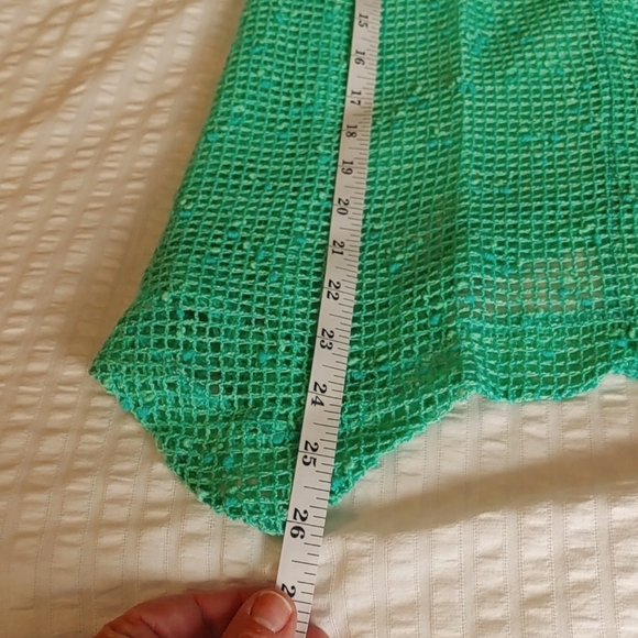 NWOT Nina Leonard Green Boxy Mesh Top 2X - Picture 12 of 12
